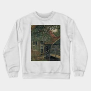 Footbridge at Zaandam by Claude Monet Crewneck Sweatshirt